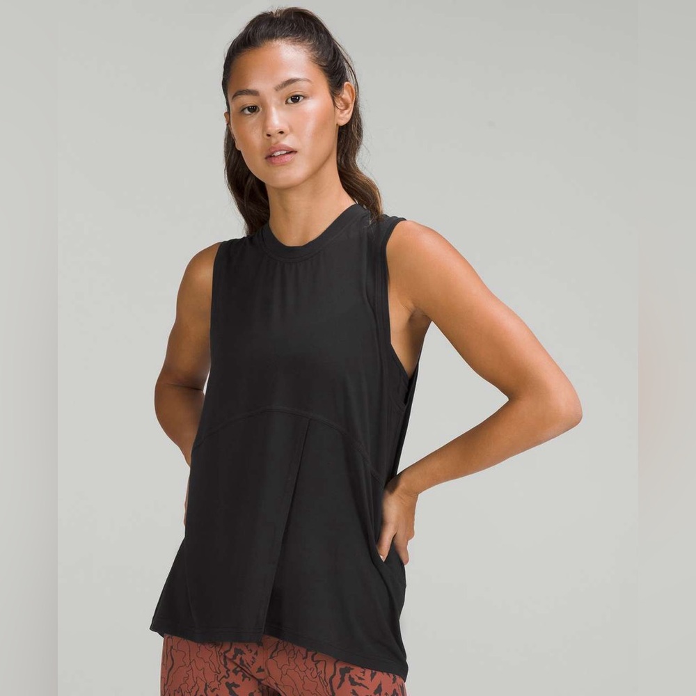 Lululemon Modal-Silk Blend Tie-Front Yoga Top